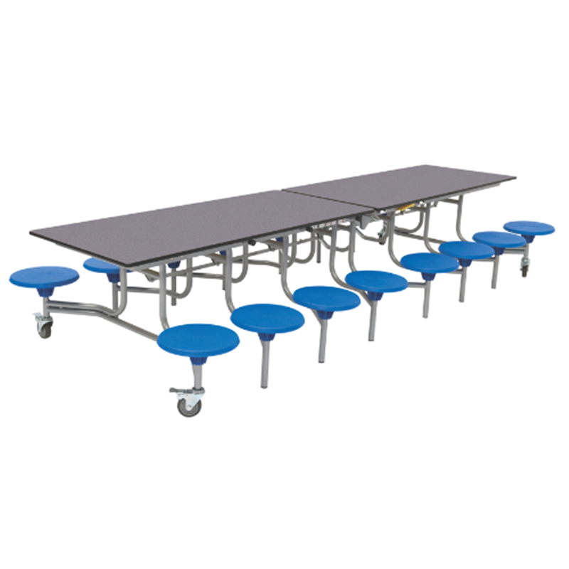 SpaceRight Sixteen Seat Rectangular Mobile Folding Dining Table